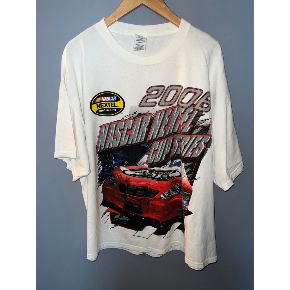 Vintage 2006 NASCAR Nextel Cup Series Tour T-Shirt White Delta‎ Pro Weight 2XL